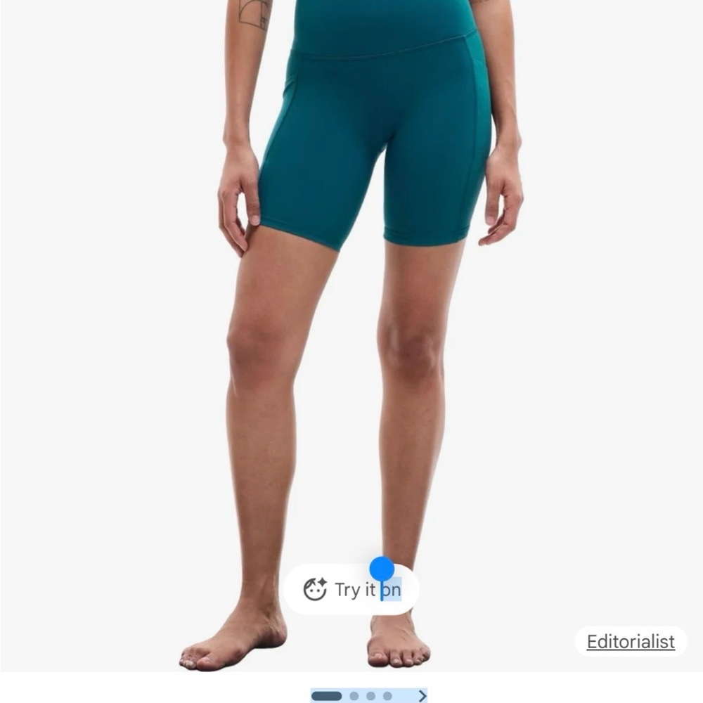 Athleta Stash High Rise 7" Women Short - Coastal Teal
